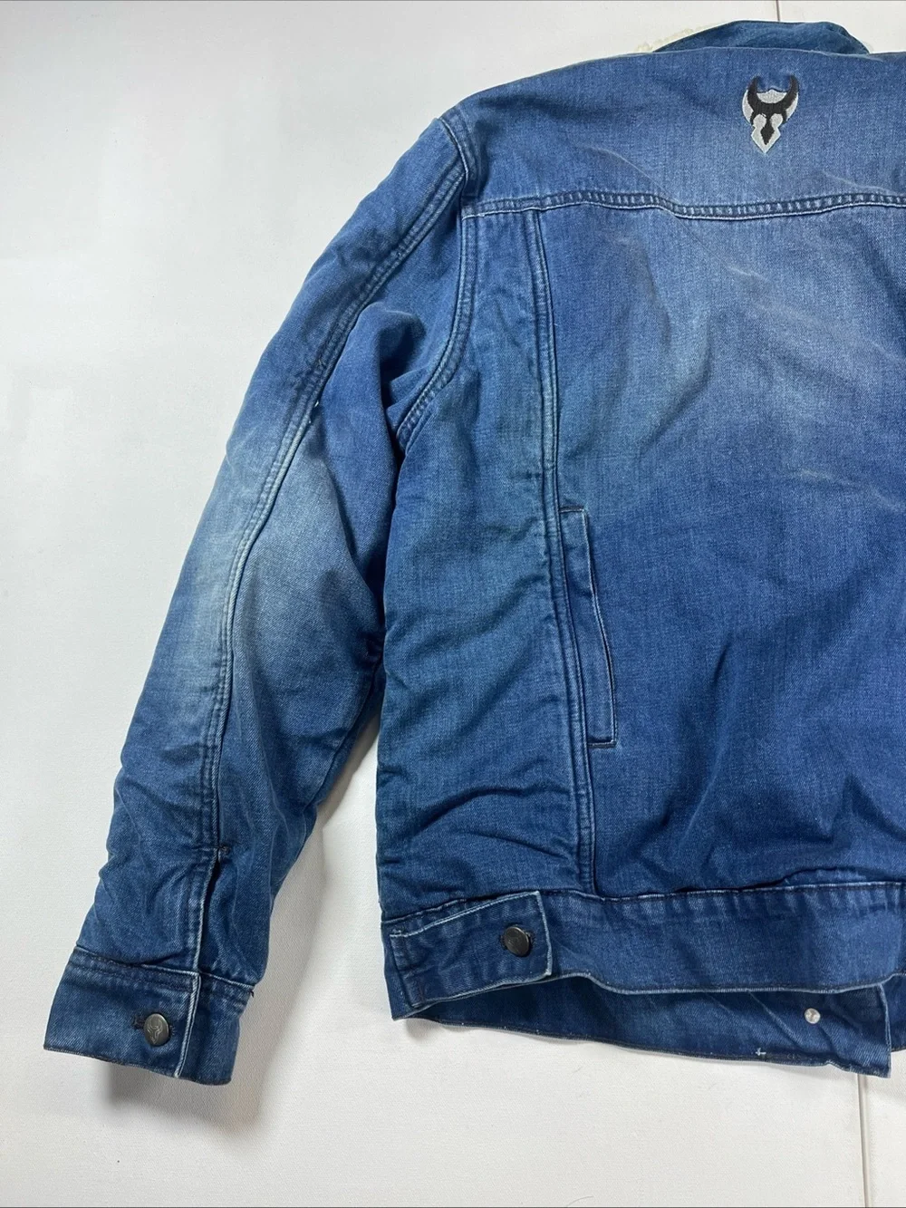 Bull-It Covec Womens Denim Tracker SR6 Jacket Sherpa Collar Padded Size XXL